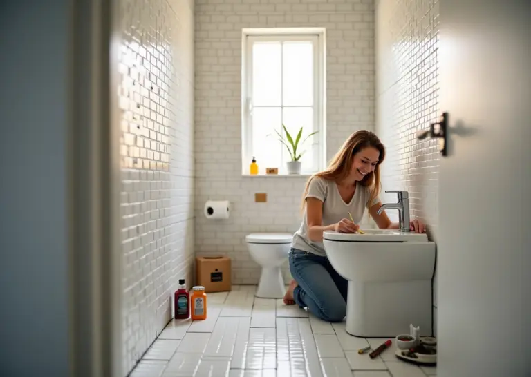 Современный ремонт небольшой ванной комнаты с доступными материалами и инструментами для самостоятельного ремонта